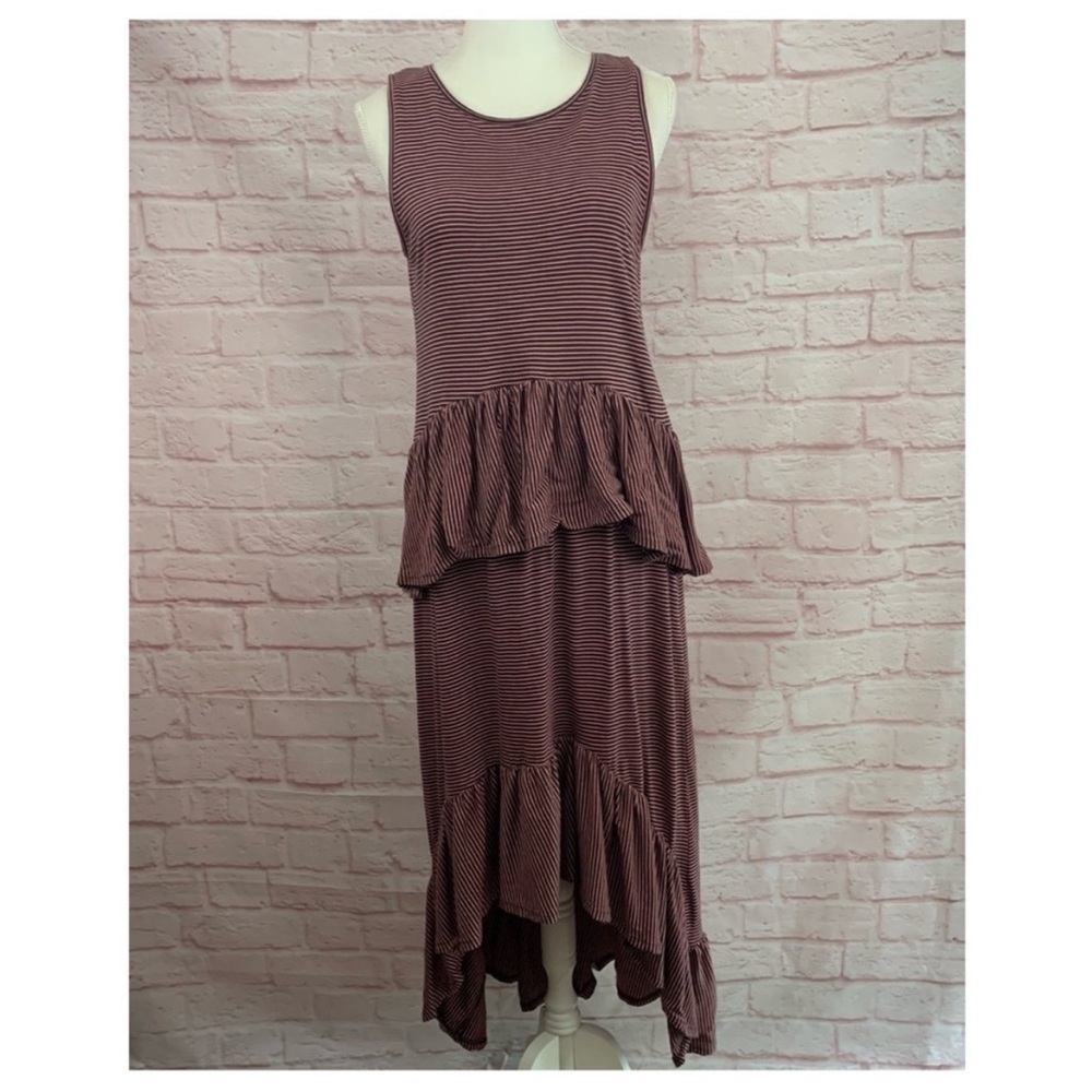 Zara Trafaluc womens striped dress maxi size S